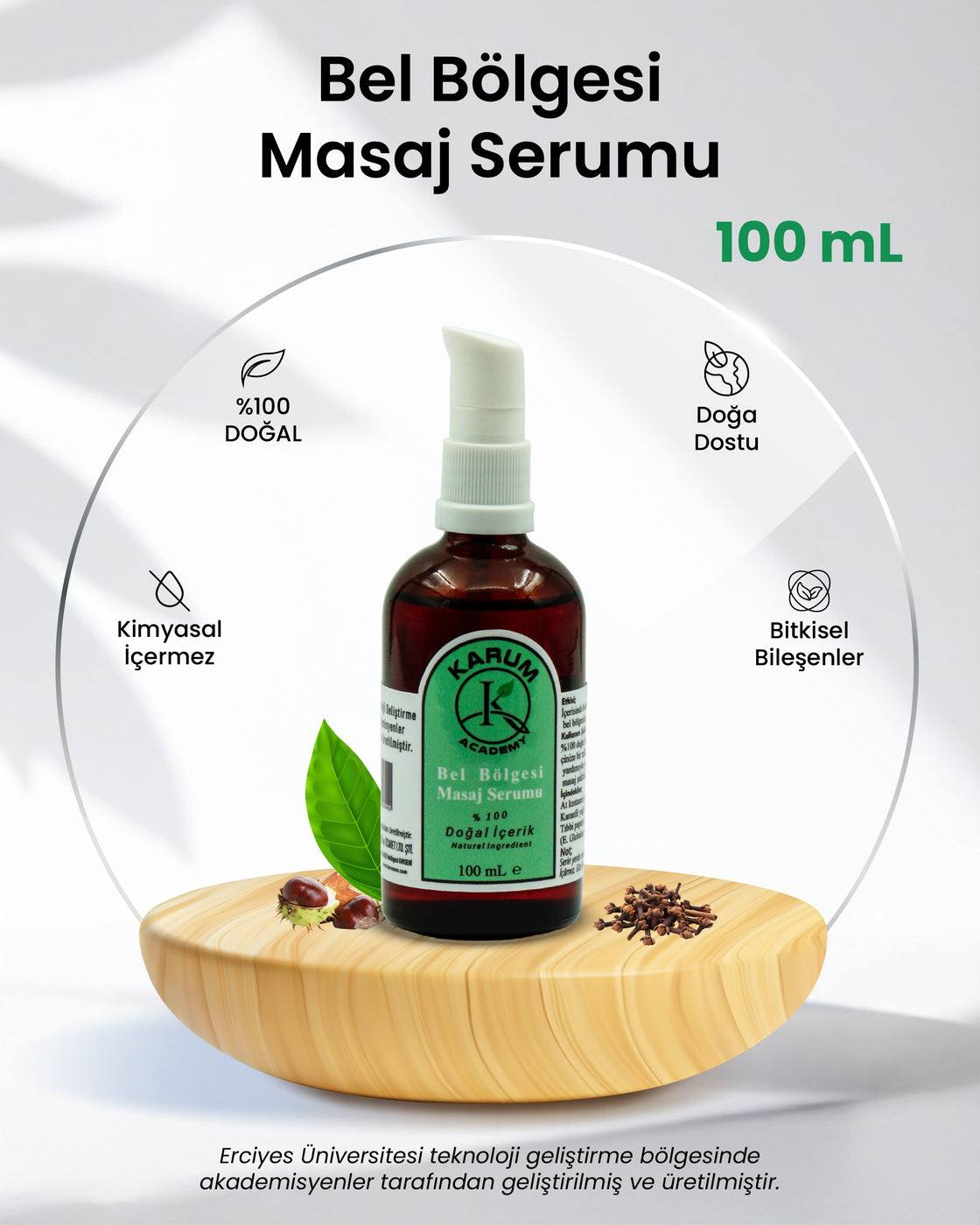 Aromaterapi %100 Doğal Uçucu Yağ Içerikli (Gerginliği azalt. Kaslarını yumuşat. Doğal rahatlama ile tanış) Bel Bölgesi Masaj Serumu (ÖZEL FORMÜLASYON) 100 ml