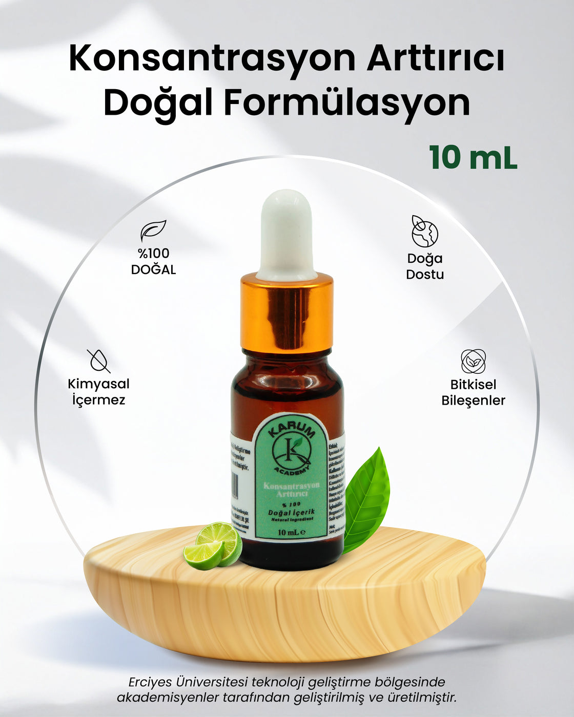 Aromaterapi-Sinerji %100 Doğal Cam Damlalıklı ( Zihnini Aç, Odağını Yükselt, Net Düşün.) Konsantrasyon Artırıcı Buhurdanlık ve Difüzör 10ml