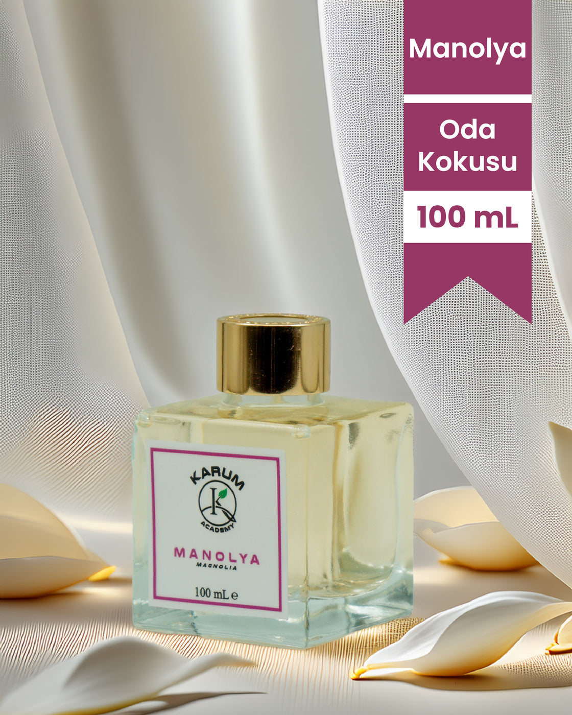 Manolya (DOĞADAN ILHAM ALAN FERAHLIK) Çubuklu Kare Oda Kokusu 100ml