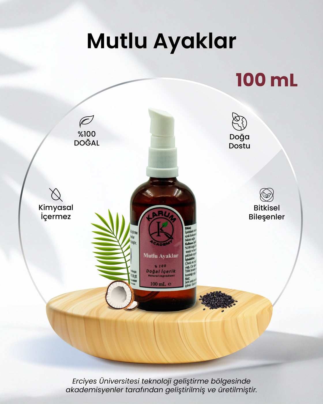 Aromaterapi %100 Doğal Uçucu Yağ ve Hidorosol (Tazelik, koruma ve bakım bir arada. Ayaklarınıza hak ettiği özeni verin.) İçerikli Ayak Bakım Serumu (Özel Formülasyon) 100ml