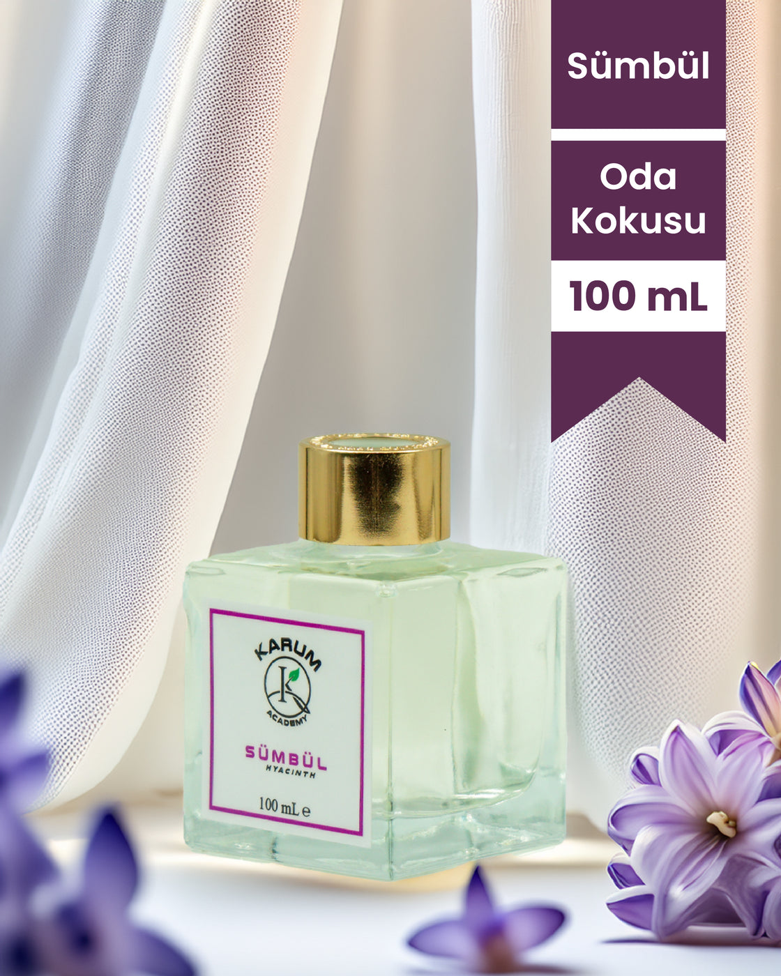 Sümbül (Baharın Ferahlatıcı Esintisi) Çubuklu Kare Oda Kokusu 100ML