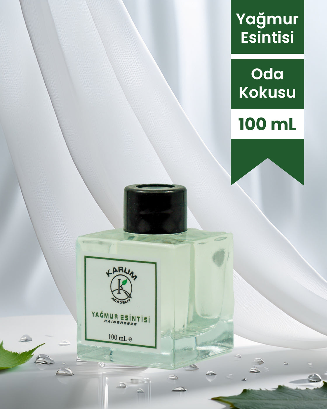 Yağmur Esintisi (Doğanın Taze Nefesi Evinizde) Çubuklu Kare Oda Kokusu 100ML
