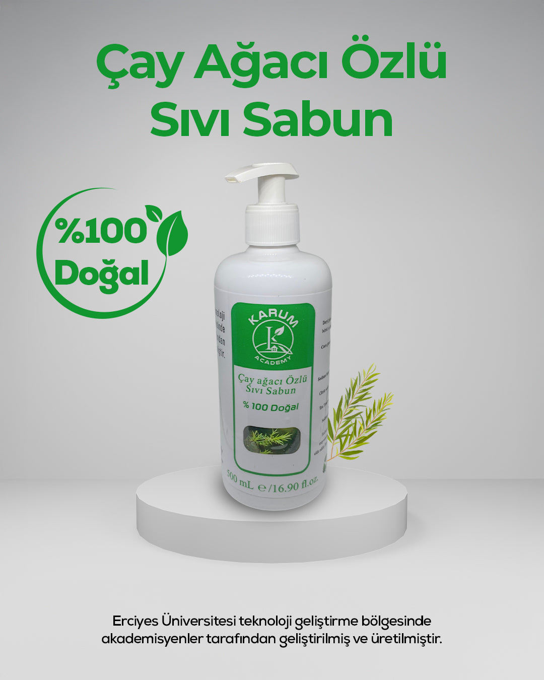 🌱 %100 Doğal Çay Ağacı Yağlı Sıvı Sabun – Arındırıcı ve Ferahlatıcı Temizlik