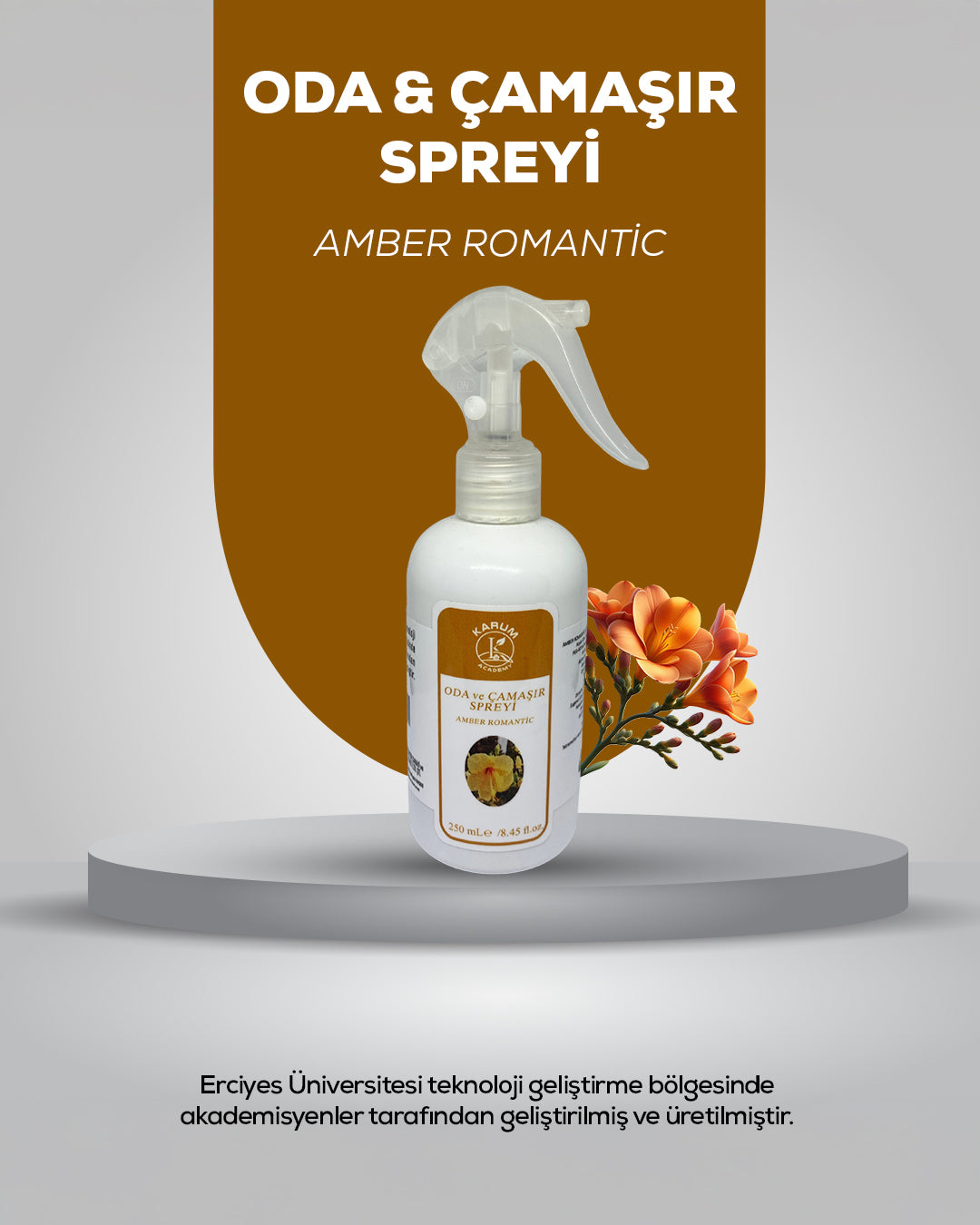 Amber Romantic Oda ve Çamaşır Spreyi – Sıcak, Romantik ve Etkileyici Bir Dokunuş 250mL