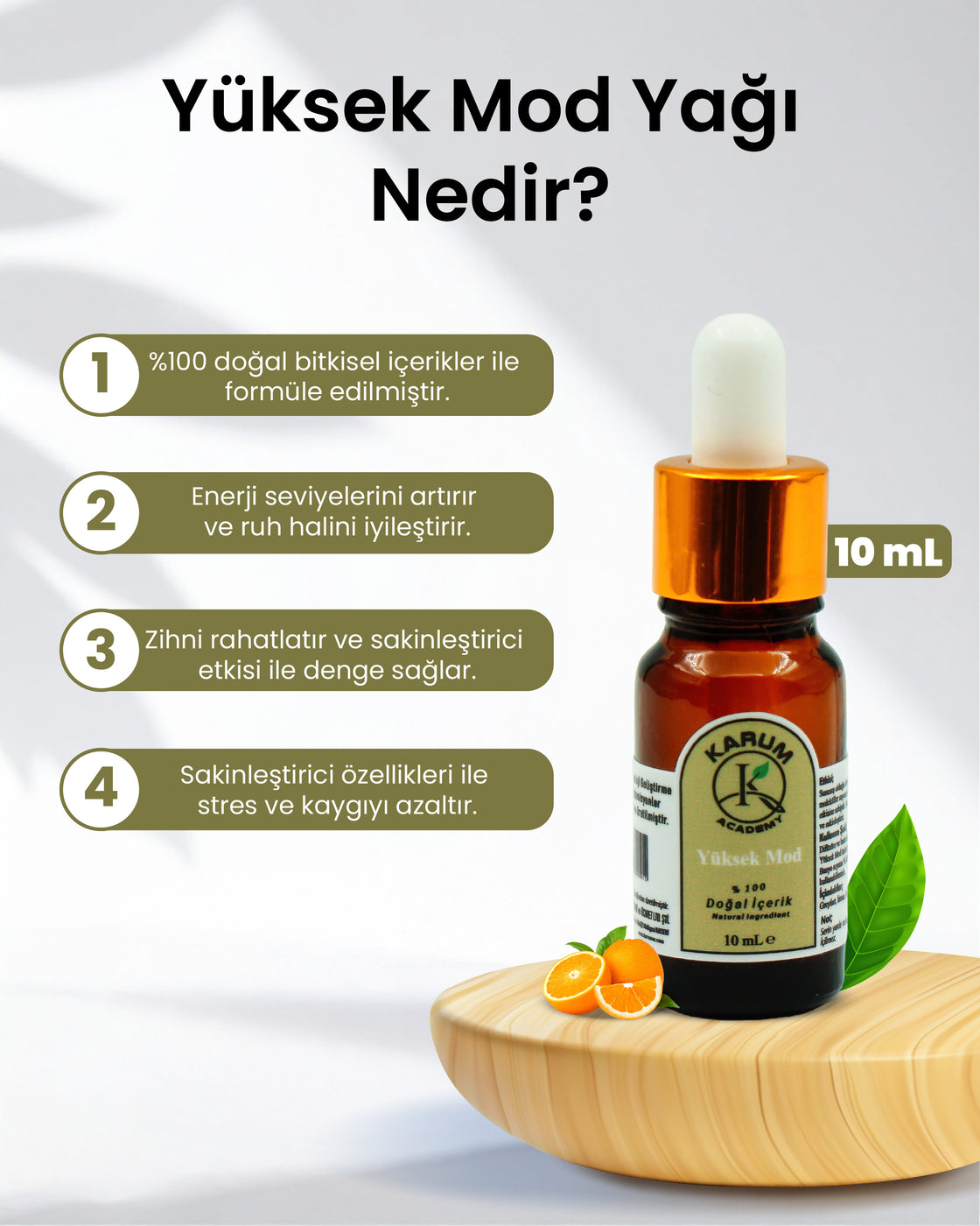 Aromaterapi-Sinerji %100 Doğal Cam Damlalıklı (Modunu yükselt. Güne parlak başla. İçsel güneşini yak) Yüksek Mod Buhurdanlık Difüzör 10ml