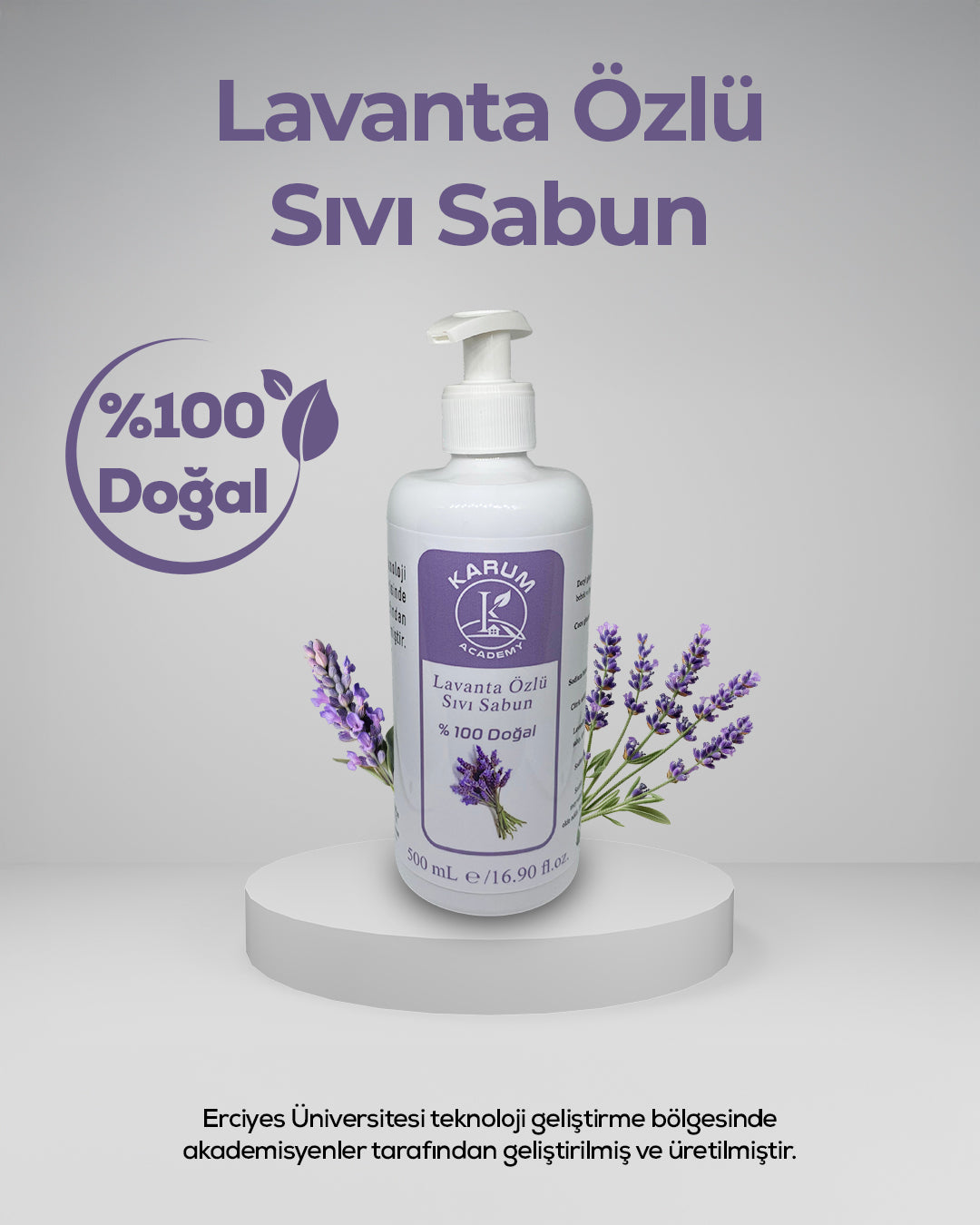 🌿 %100 Doğal Lavanta Yağlı Sıvı Sabun – Rahatlatıcı & Cilt Dostu Temizlik