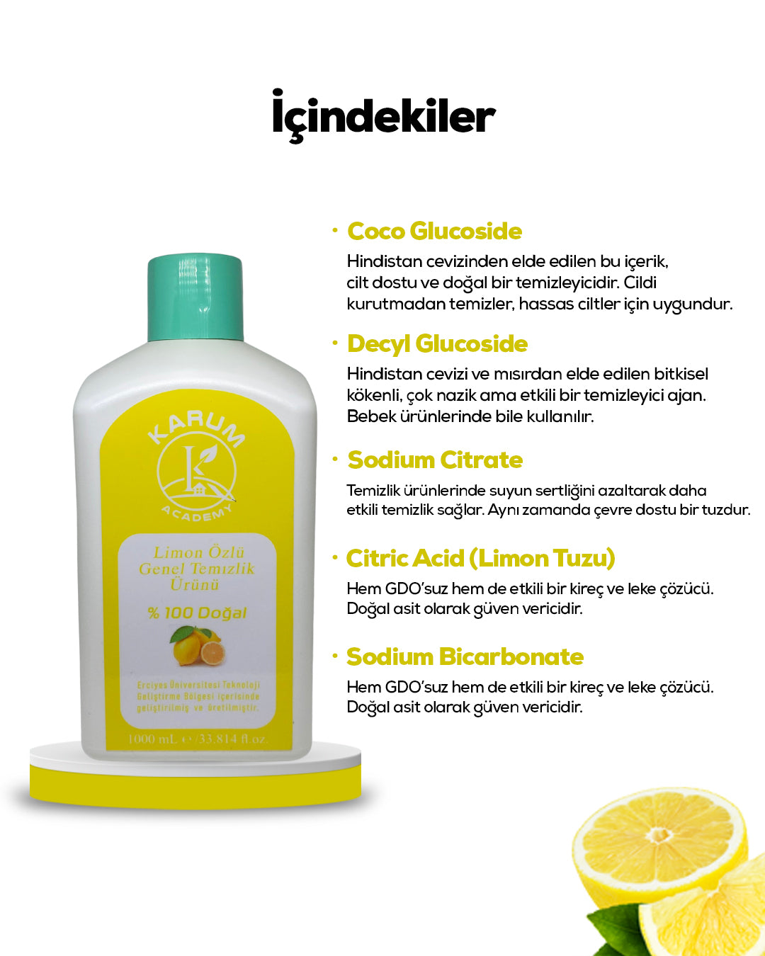 Doğal Limon Yağlı Çok Amaçlı Temizlik – Ferahlatan Temizlik Gücü!