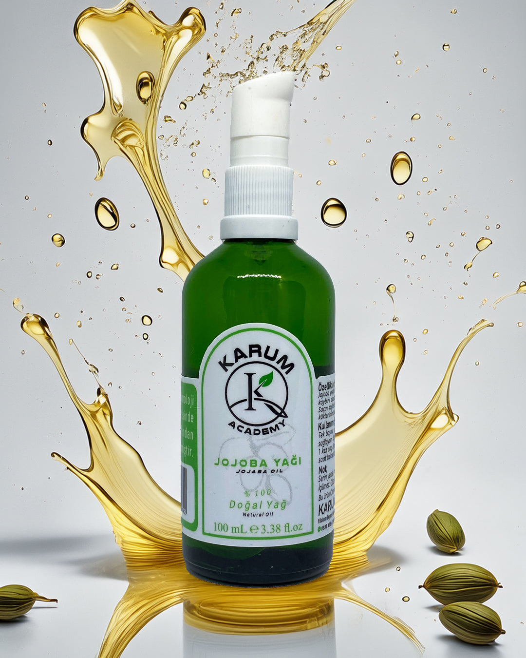 Karum Academy Jojoba Yağı – %100 Saf, Soğuk Sıkım Cilt ve Saç İçin Doğal Nem Desteği 100 ml