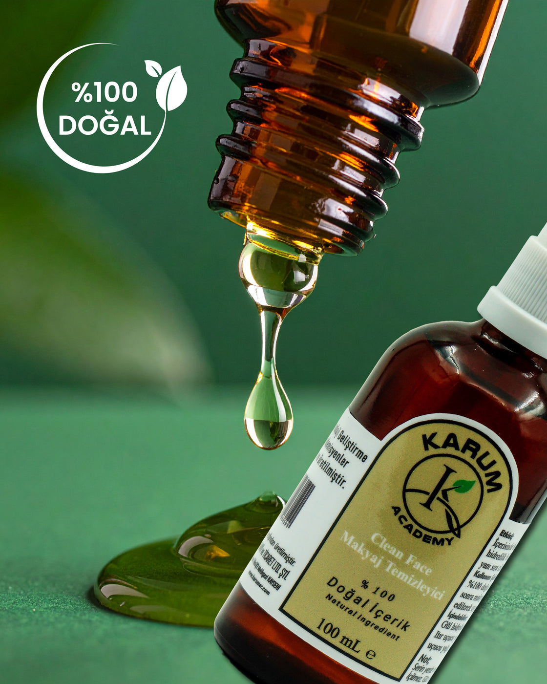 Aromaterapi %100 Doğal Uçucu Yağ ve Hidrosol (Hassas, etkili ve bitkisel bir temizlik deneyimi) İçerikli Makyaj Temizleyici (Özel Formülasyon) 100 mL