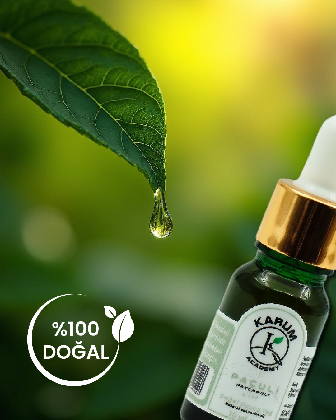 Aromaterapi %100 Doğal Cam Damlalıklı (Toprağın Derin Dengesi) Paçuli Uçucu Yağ 10ml