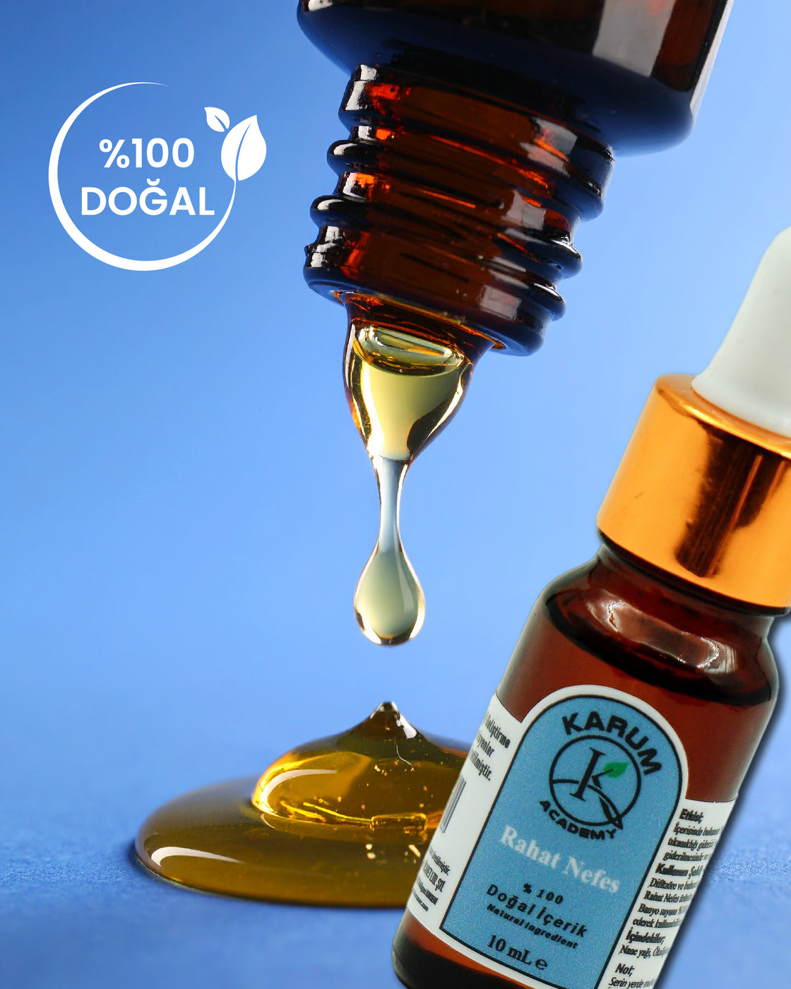 Aromaterapi-Sinerji %100 Doğal Cam Damlalıklı (Derin bir nefes alın. Tazelenin) Hafifleyin. Rahat Nefes Buhurdanlık Difüzör 10ml