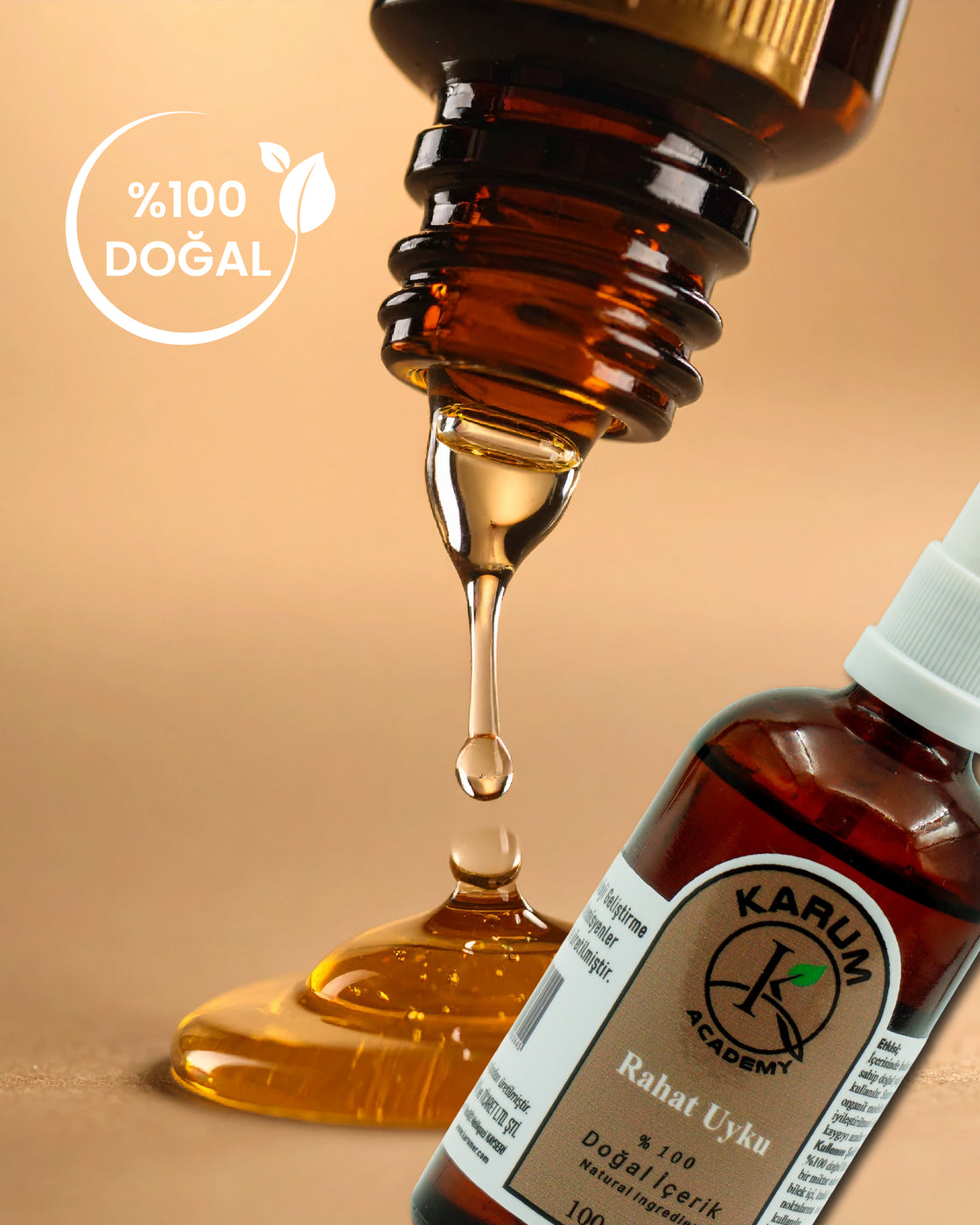 Aromaterapi %100 Doğal Uçucu Yağ (Zihnini sakinleştir. Bedenini bırak. Geceye huzurla geç) İçerikli Rahat Uyku Serumu (Özel Formülasyon) 100 mL
