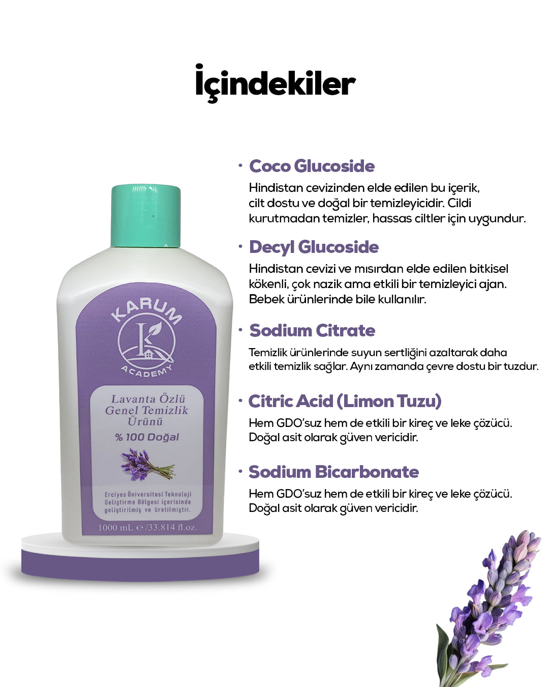 🌿 Doğal Lavanta Özlü Çok Amaçlı Temizlik – Güçlü Temizlik