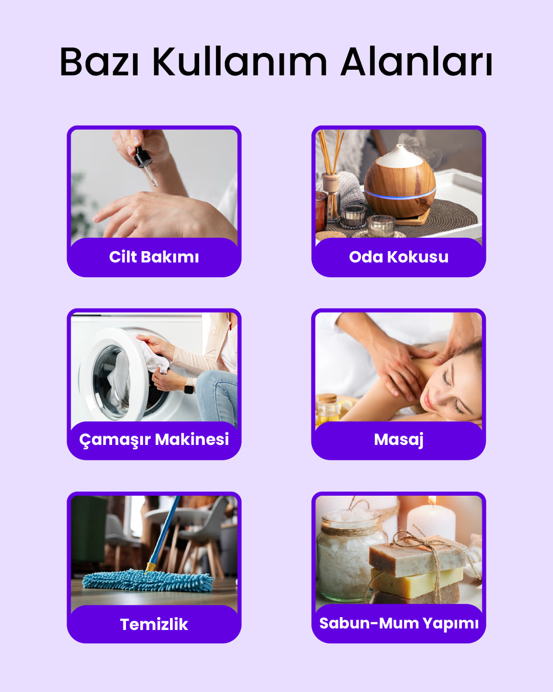 Aromaterapi %100 Doğal Cam Damlalıklı (Doğal Denge ve Zarafet) Itır Uçucu Yağ 10ml