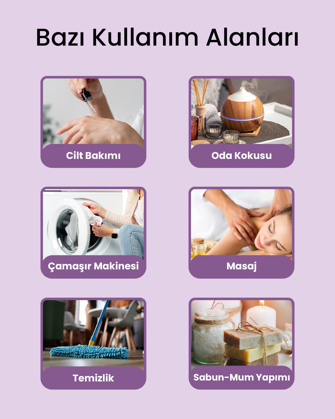 Aromaterapi %100 Doğal Cam Damlalıklı (Doğadan Gelen Huzur) Lavanta Uçucu Yağ 10ml