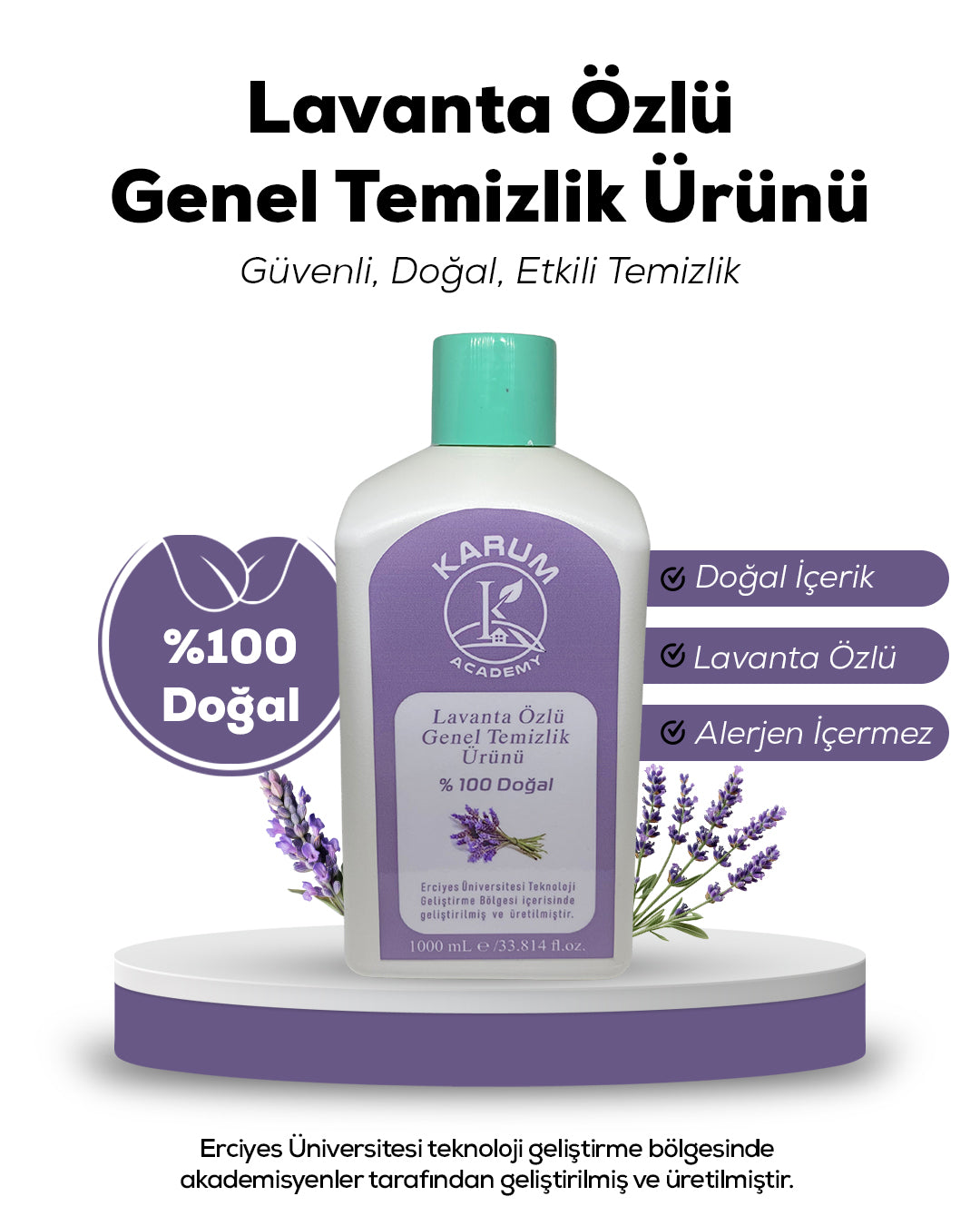 🌿 Doğal Lavanta Özlü Çok Amaçlı Temizlik – Güçlü Temizlik