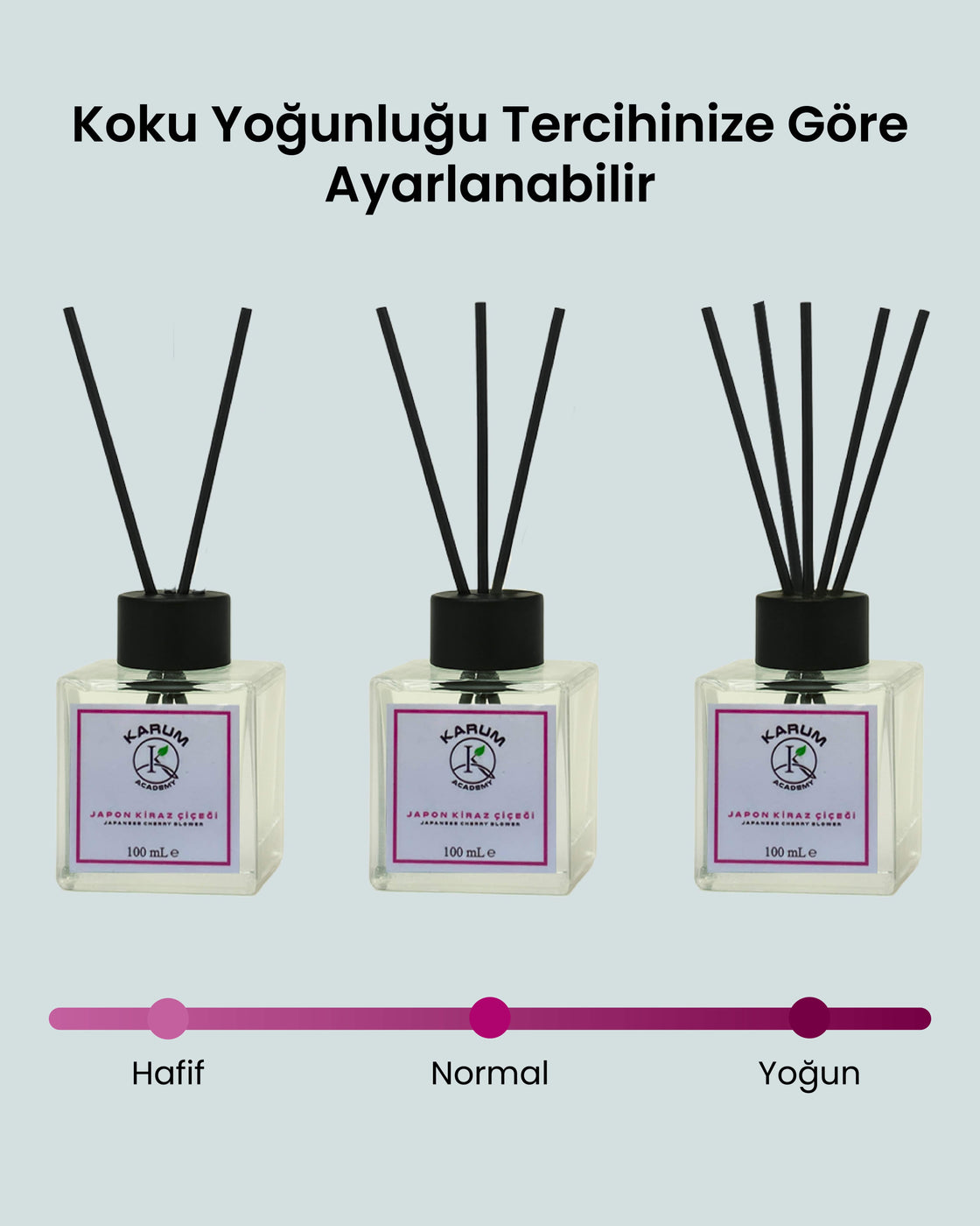 Karum Academy Japon Kiraz Çiçeği – Evinize Baharın Zarafeti Gelsin Çubuklu Kare Oda Kokusu 100ml