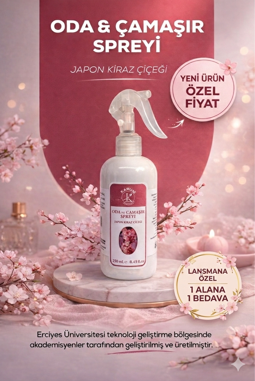 Japon Kiraz Çiçeği Oda ve Çamaşır Spreyi – Ferahlığın Zarif Hali 250mL