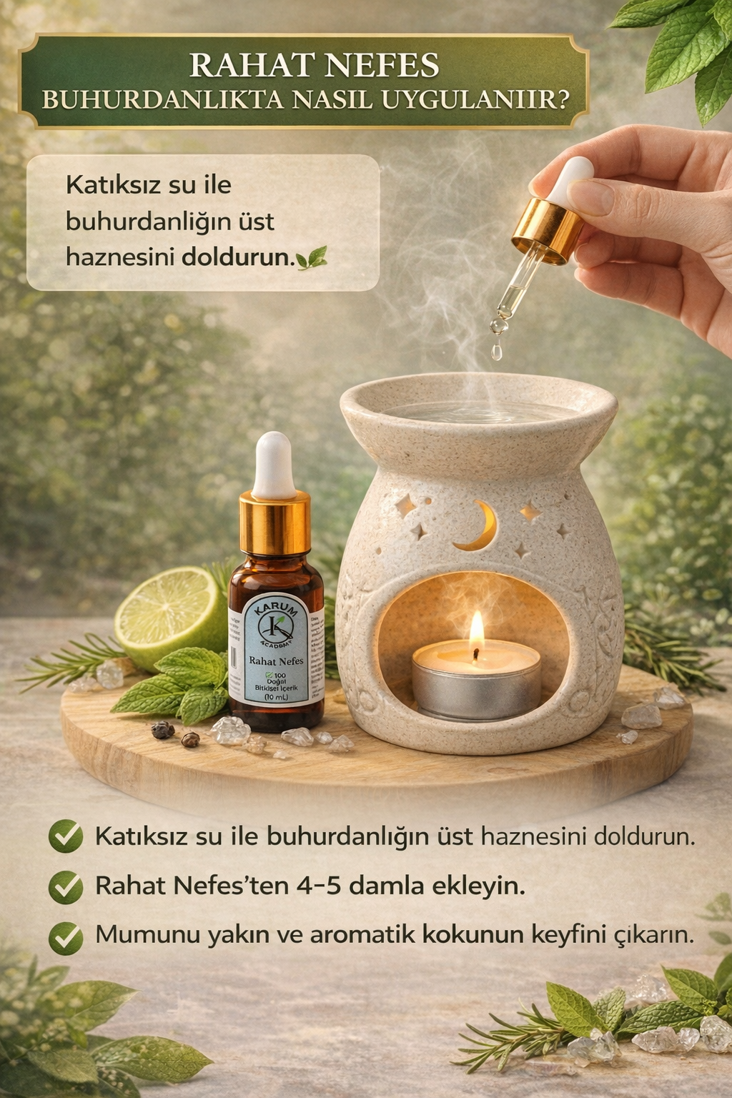 Ferahlatıcı Uçucu Yağ Karışımı %100 Saf ve Doğal 10mL